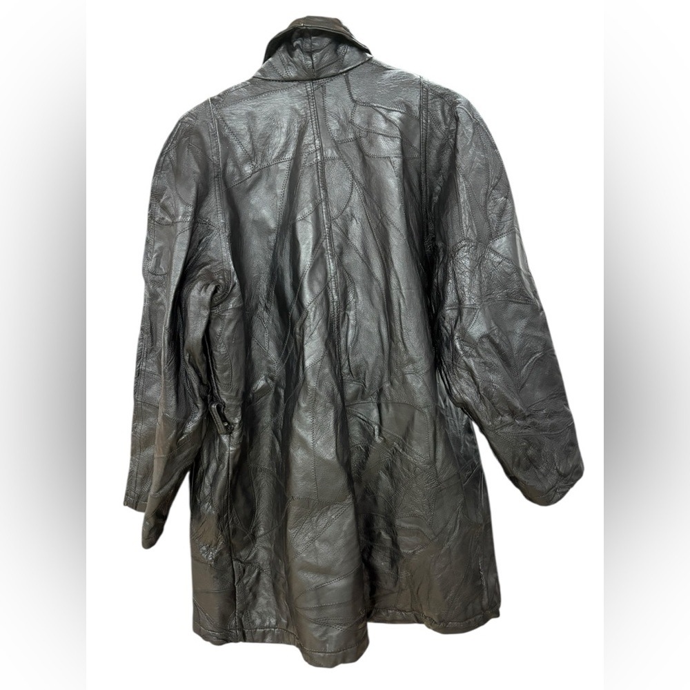 Women's Black Leather Jacket - Picture 2 of 9